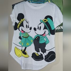 NWOT Disney Mickey And Minnie Mouse St. Patrick's Day Large T-shirt
